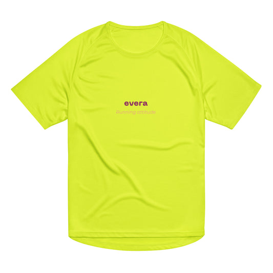 Camiseta running amarilla "Hotter-Faster"