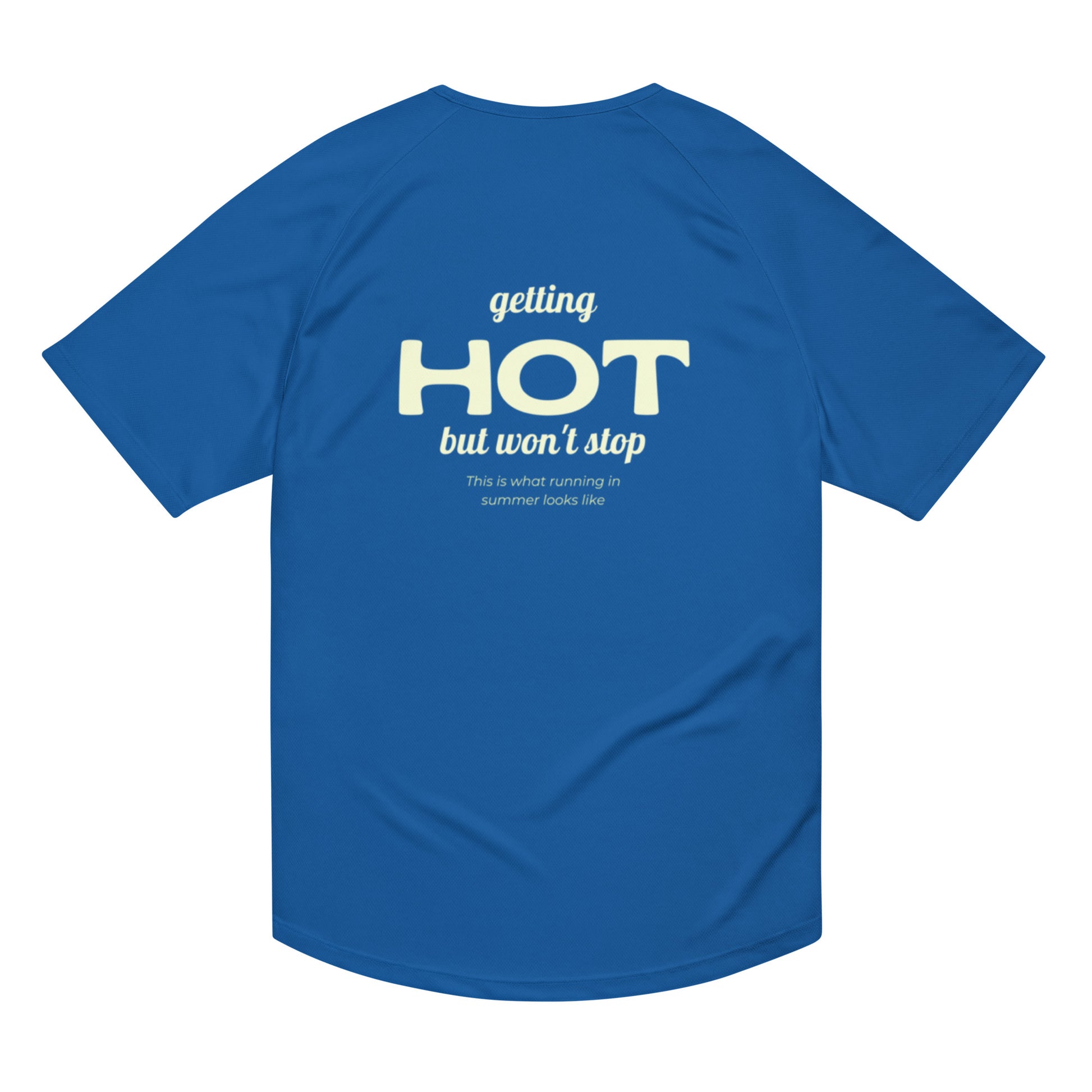Camiseta running azul "Getting hot"