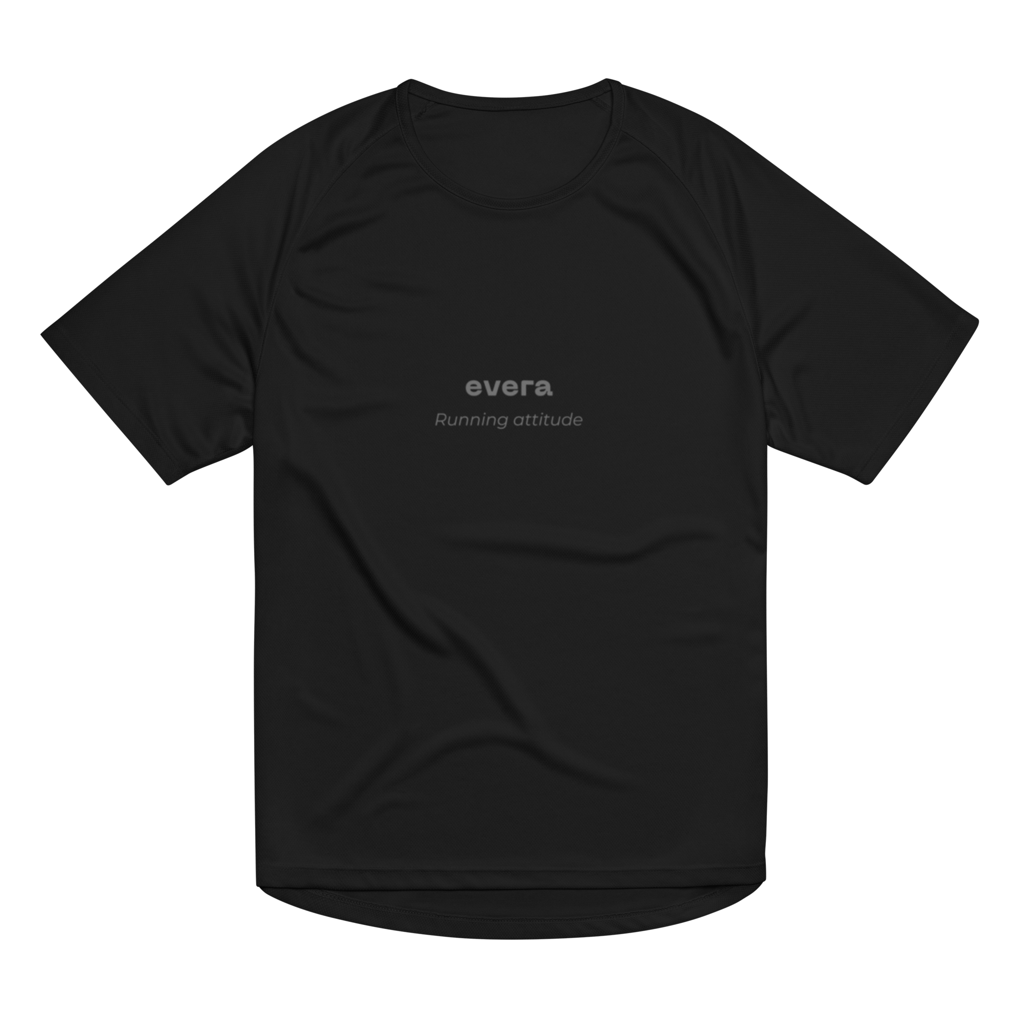 Camiseta de running negra hombre y mujer 