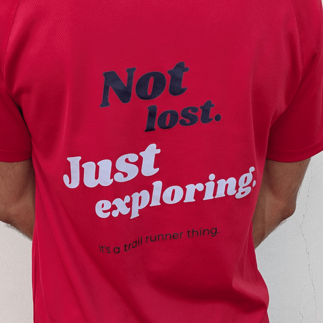Camiseta trail running roja 